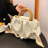 Casual Pleated Shoulder Bag Women's Crossbody 8P0321