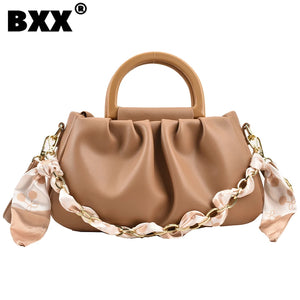 Casual Pleated Shoulder Bag Women's Crossbody 8P0321