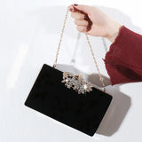 Flower Diamond Handbag Rhinestone Evening Bag GF4902