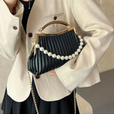 Pearl Chains Women's Handbags Party Crossbody Bags