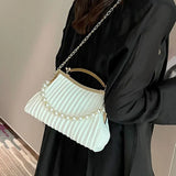 Pearl Chains Women's Handbags Party Crossbody Bags