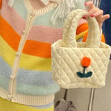 Minority Weave Flower Casual Temperament Handbag Wallet Versatile Underarm Bag
