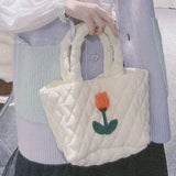 Minority Weave Flower Casual Temperament Handbag Wallet Versatile Underarm Bag