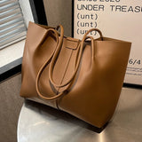Women's PU Leather Shoulder Tote Bag Large Capacity 8P0266