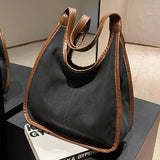 Patchwork Canvas Tote Shoulder Bag for Women