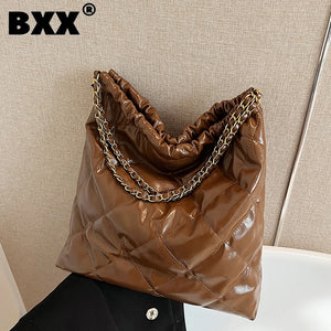 PU Leather Shoulder Bag for Women Large Capacity Casual Handbag