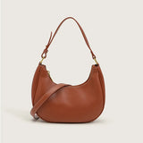 Solid PU Leather Shoulder Handbag for Women