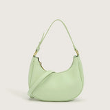 Solid PU Leather Shoulder Handbag for Women
