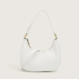 Solid PU Leather Shoulder Handbag for Women