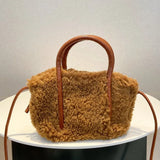 Plush Solid Handbag for Women GF4763