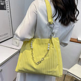 Stylish Striped Tote Bag for Women - Summer Shoulder Bag