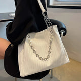 Stylish Striped Tote Bag for Women - Summer Shoulder Bag