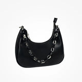 Y2k Solid Chain PU Leather Handbags for Women