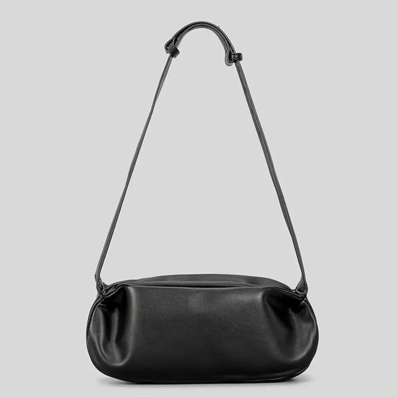 Wide Shoulder PU Leather Bag Women High Capacity Messenger Female Bags