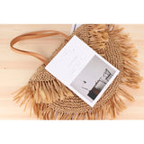Half-round Tassel Straw Bag Crossbody Shoulder Bag GF2341