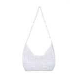 Woman Weave Heart-shaped Beading Crossbody Bag GF0620