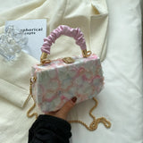 Patchwork High Chain Shoulder Women's Bag 8P0126