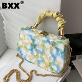 Patchwork High Chain Shoulder Women's Bag 8P0126