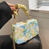 Patchwork High Chain Shoulder Women's Bag 8P0126
