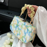 Patchwork High Chain Shoulder Women's Bag 8P0126