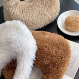 Women's Plush Bags Versatile Protable High Solid Wallet Female Handbag