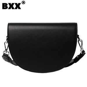 Women's PU Leather Handbag Wide Shoulder Wallet Crossbody Female Bag
