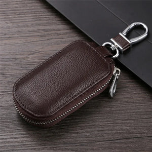 Leather Men Key Holder Wallet Solid Keys Organizer Bag Car Housekeeper