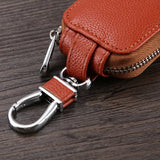 Leather Men Key Holder Wallet Solid Keys Organizer Bag Car Housekeeper