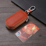 Leather Men Key Holder Wallet Solid Keys Organizer Bag Car Housekeeper