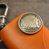 Vintage Leather Men Key Holder Wallet Keychain Organizer