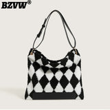 Plush Underarm Shoulder Bag for Women