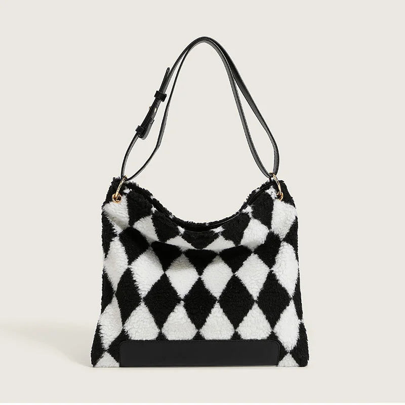 Plush Underarm Shoulder Bag for Women