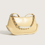 Beaded Chain PU Leather Women's Handbags Crossbody Bags