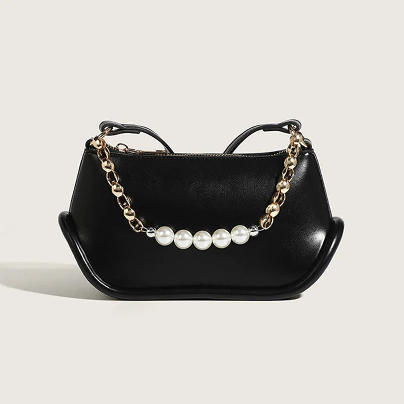 Beaded Chain PU Leather Women's Handbags Crossbody Bags