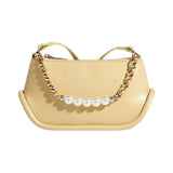 Beaded Chain PU Leather Women's Handbags Crossbody Bags