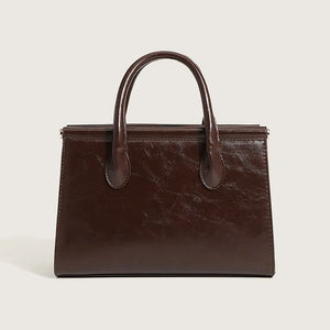 Large Capacity PU Leather Handbags For Women Solid Travel Shoulder Tote Bags
