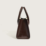Large Capacity PU Leather Handbags For Women Solid Travel Shoulder Tote Bags