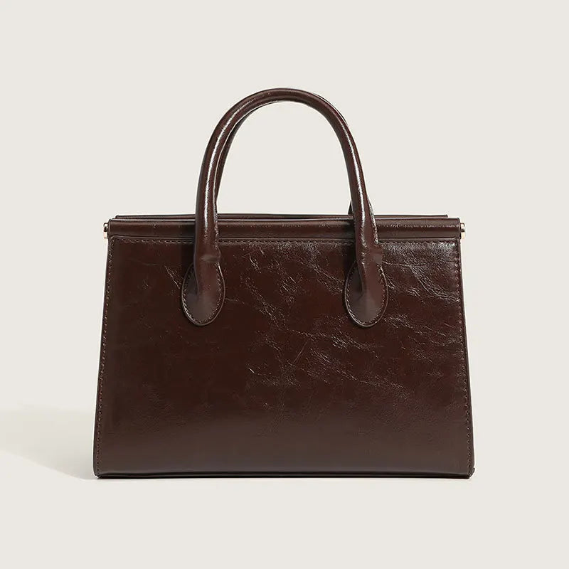 Large Capacity PU Leather Handbags For Women Solid Travel Shoulder Tote Bags