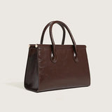 Large Capacity PU Leather Handbags For Women Solid Travel Shoulder Tote Bags
