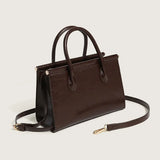 Large Capacity PU Leather Handbags For Women Solid Travel Shoulder Tote Bags