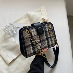 Vintage Gradient Weave Handbag Chain Shoulder Bag GF4690