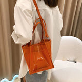 PVC Transparent Large Capacity Tote Bag Women's Handbags