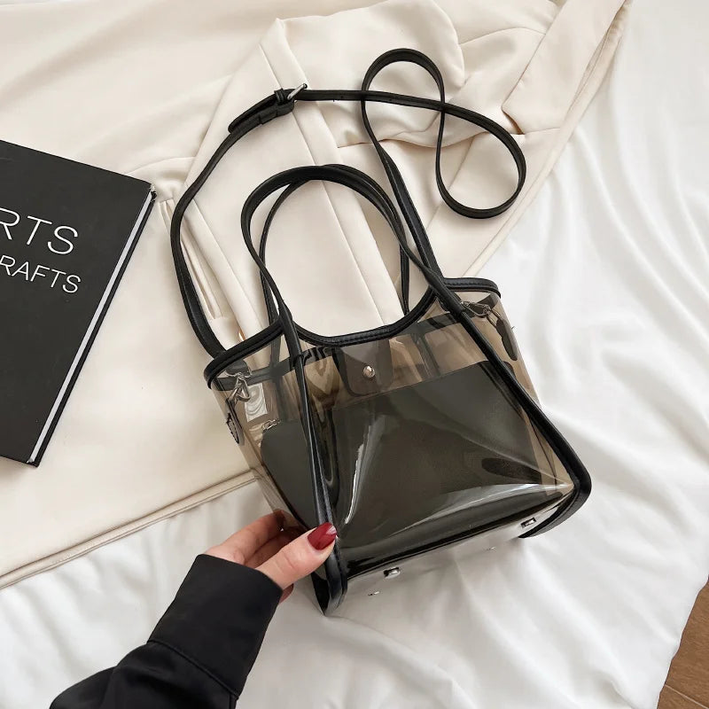 PVC Transparent Large Capacity Tote Bag Women's Handbags