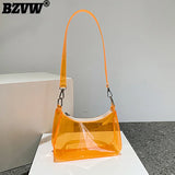 Women's Transparent PVC Shoulder Bag Casual Purses Underarm Bag