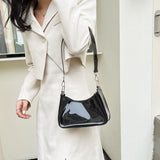 Women's Transparent PVC Shoulder Bag Casual Purses Underarm Bag