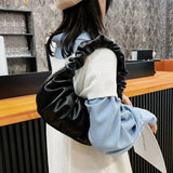 Leisure Portable Solid Handbags For Women Travel Shoulder Bags