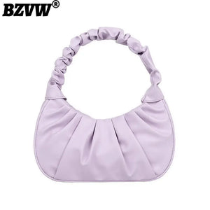 Leisure Portable Solid Handbags For Women Travel Shoulder Bags