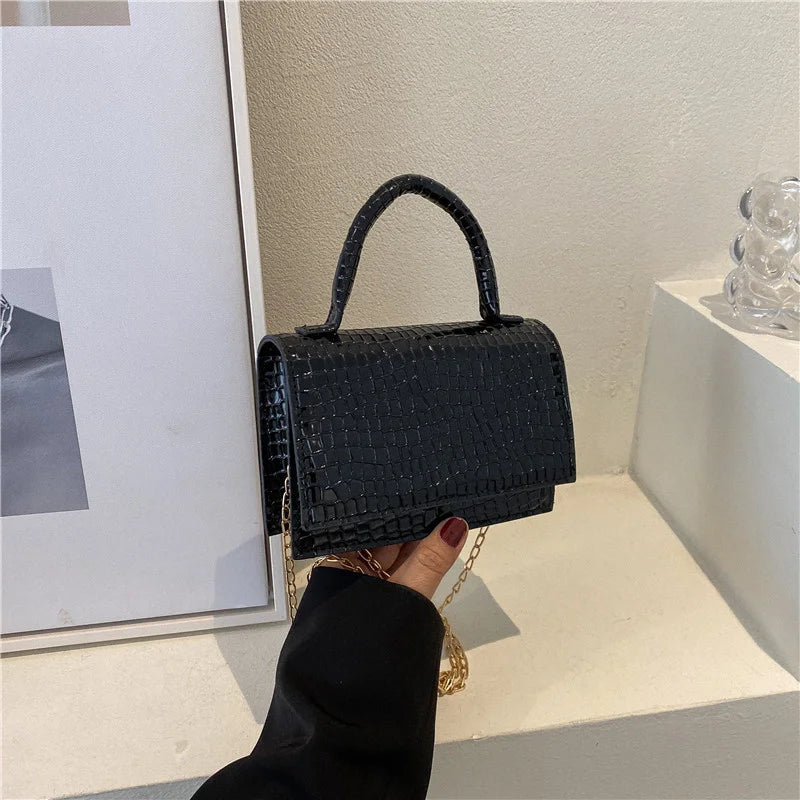 Vintage High Solid Leisure Chain Handbags For Women