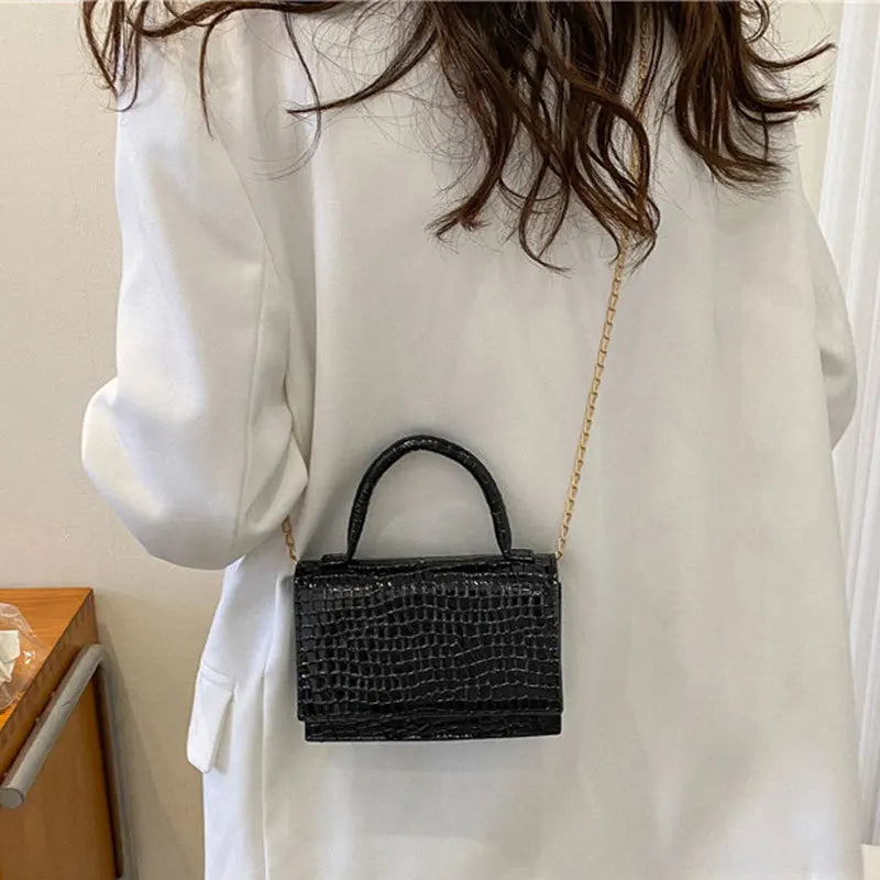 Vintage High Solid Leisure Chain Handbags For Women