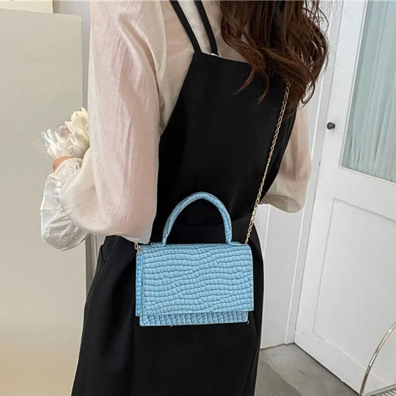 Vintage High Solid Leisure Chain Handbags For Women